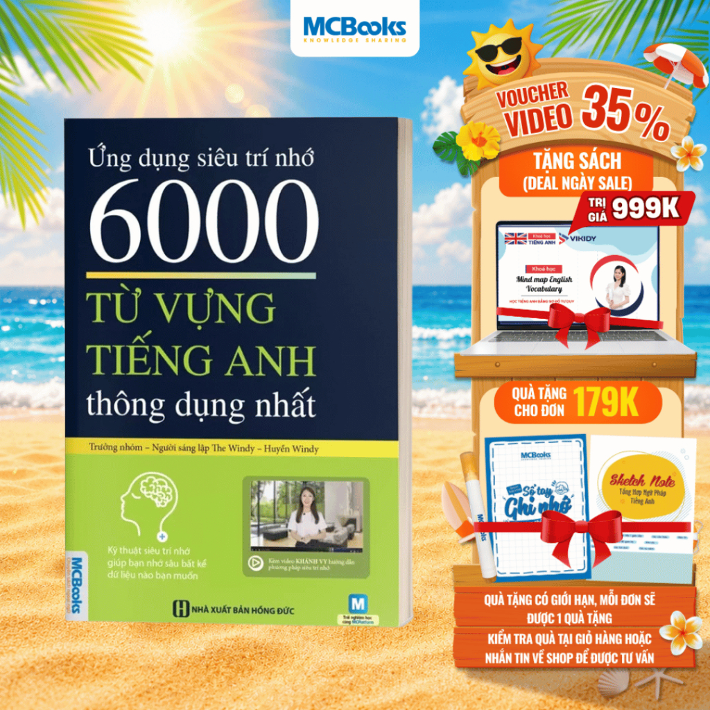 Sách - Ứng Dụng Siêu Trí Nhớ 6000 Từ Vựng Tiếng Anh Thông Dụng Nhất Cho Người Học Tiếng Anh Cơ Bản - Học Kèm App Online