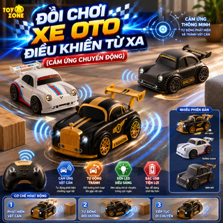 Xe Ô Tô Đồ Chơi Điều Khiển Từ Xa+Cảm Ứng Chuyển Động Khi Có Vật Thể Lại Gần, Drift 360° Siêu Mượt,RC 2.4Ghz, Quà Tặng Bé