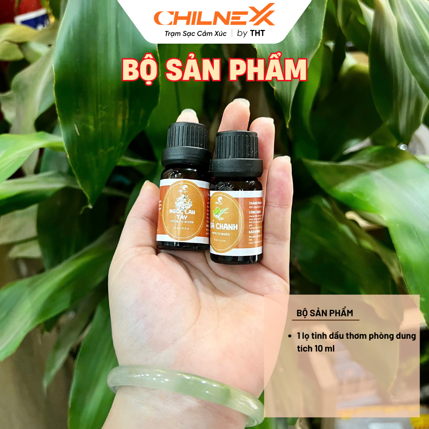 Tinh dầu xông thơm phòng CHILNEXX giúp thư giãn chai chiết 10ml dùng cho spa phòng ngủ phòng dùng cho máy xông tinh dầu