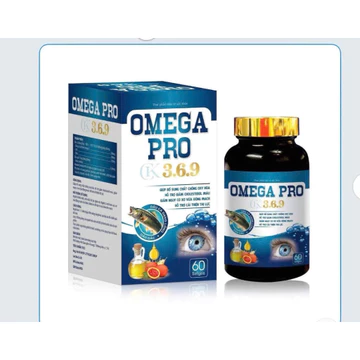 Viên Uống OMEGA PRO 3 6 9 - Giảm Cholesterol Máu, Giảm Nguy Cơ Xơ Vữa, Cải Thiện Thị Lực - Hộp 60 Viên