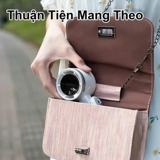 Quạt Cầm Tay Turbo Fan Gió Siêu Mạnh 5 Cấp Độ, Pin 4000mAh, Màn Hình LED, Gấp Gọn Để Bàn Đi Du Lịch