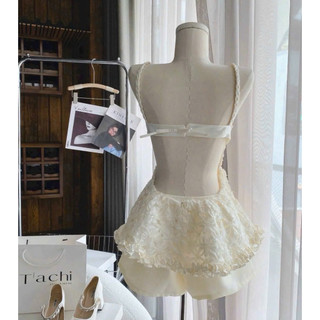 Áo 2 dây dáng peplum hoa & Chân váy kaki, Set đồ nữ tiểu thư sang chảnh đi tiệc dạo phố | Pearlique
