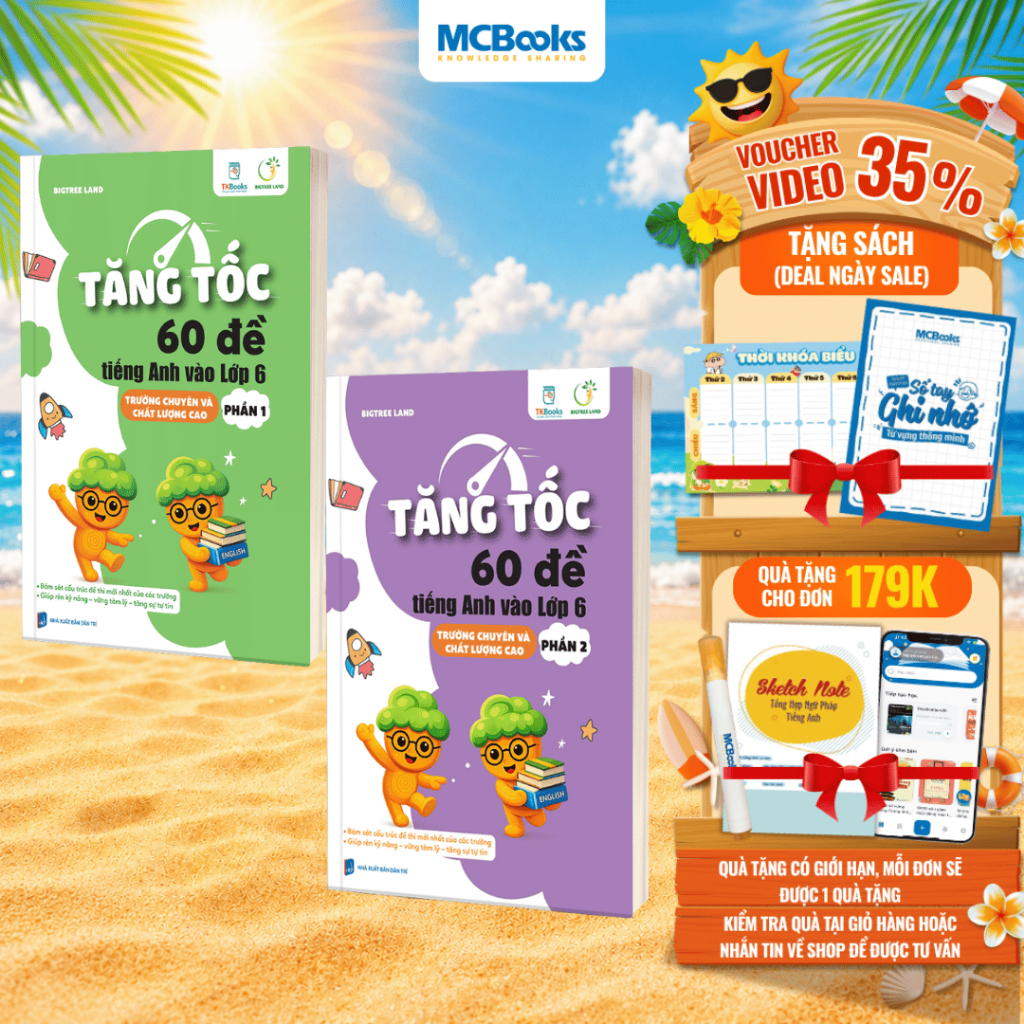 Sách - Combo Tăng Tốc – 60 Đề Tiếng Anh Vào Lớp 6 – Trường Chuyên Và Chất Lượng Cao