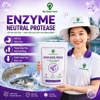 1kg Enzyme Neutral Protease chuyên phân hủy đạm protein dùng bổ sung thức ăn và xử lý nước ao nuôi tôm cá ếch ốc lươn