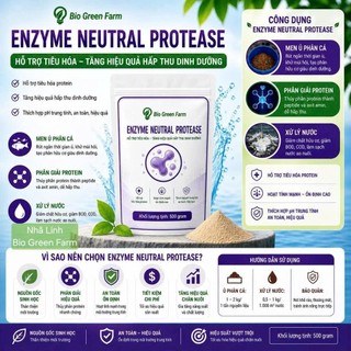 1kg Enzyme Neutral Protease chuyên phân hủy đạm protein dùng bổ sung thức ăn và xử lý nước ao nuôi tôm cá ếch ốc lươn