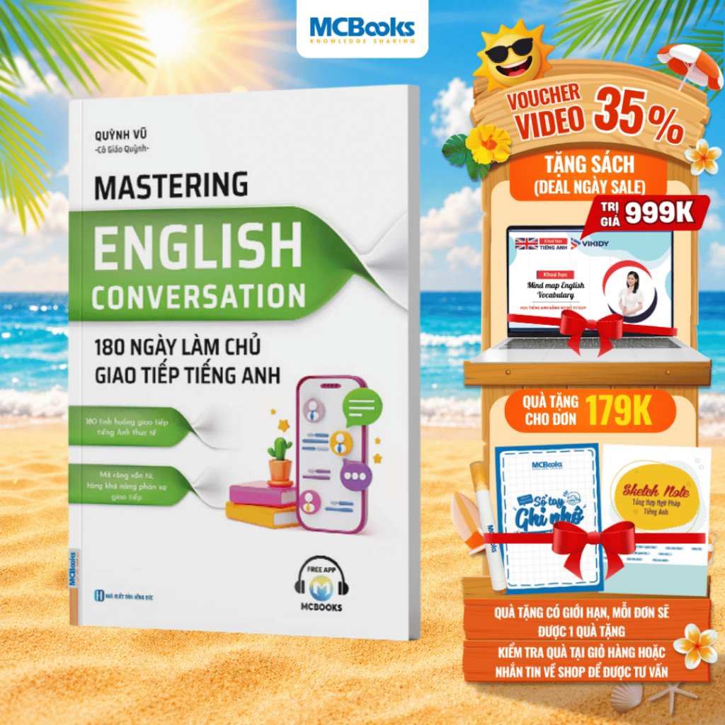 Sách - Mastering English Conversation – 180 Ngày Làm Chủ Giao Tiếp Tiếng Anh