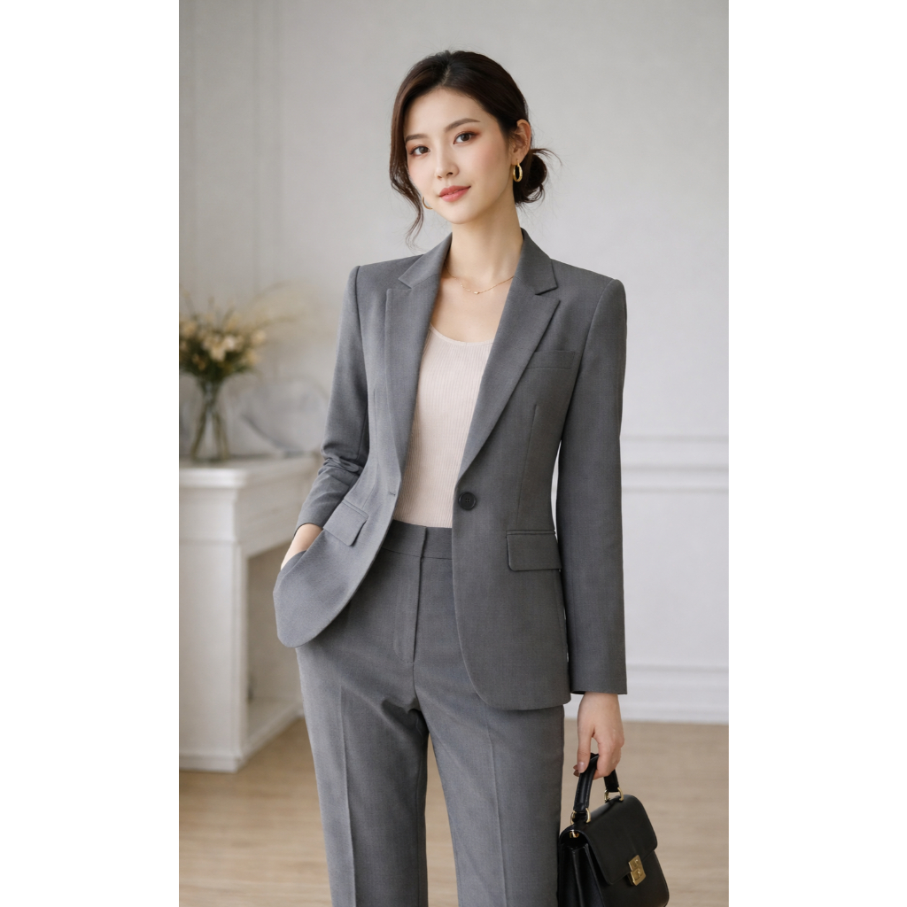 VẢI TUÝT SI MÀU XÁM CHUỘT - CHẤT MỀM, DÀY DẶN, GIÃN 2 CHIỀU - MAY BỘ VEST, VÁY, QUẦN TÂY...