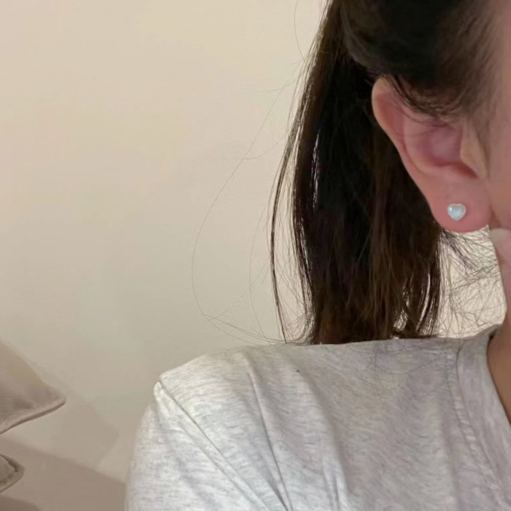 Set 6 bông tai bạc đính đá moonstone cao cấp sang chảnh, bông tai phong cách hàn quốc cá tính ChicEar Jewelry