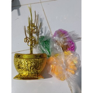 trọn bộ nguyên liệu cây kim tiền về tự gắn cao 30cm bán kính 25cm