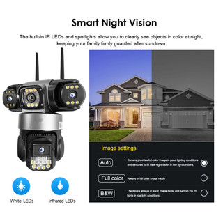 Camera 4G 3 mắt trong ngoài trời chống nước, đàm thoại giọng nói, theo dõi di động