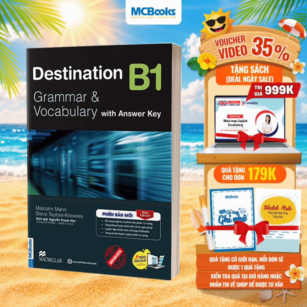 Sách - Destination B1 Grammar and Vocabulary (Kèm đáp án) Tặng Audio và bài tập thực hành MCBooks
