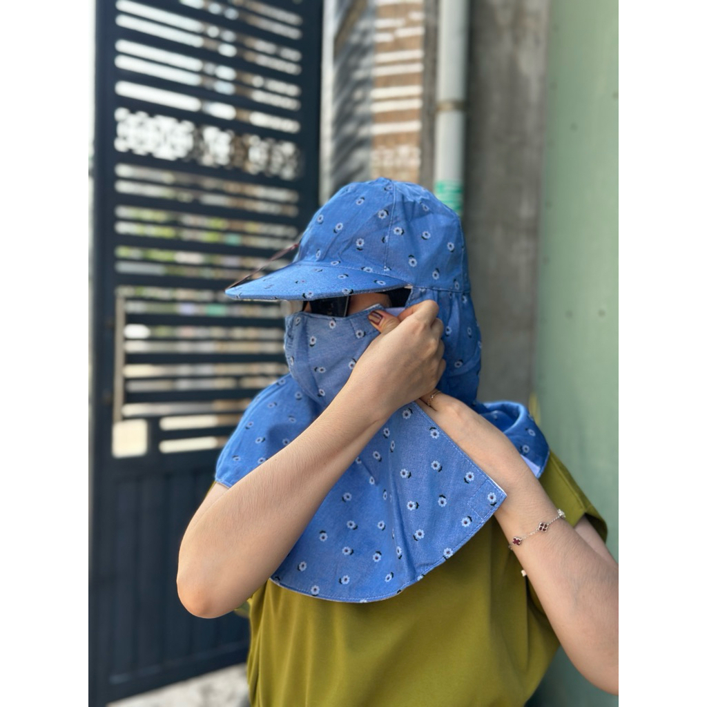Nón mũ chống nắng jean thời trang – dây kéo/miếng dán, thoáng mát freesize