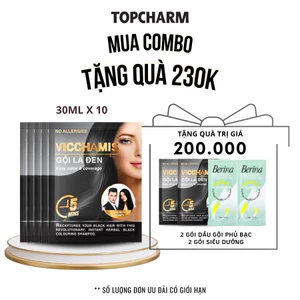 Dầu gội phủ bạc gội là đen VICCHAMIS - Dầu gội đen tóc óng mượt, phủ bạc nhanh và bền màu