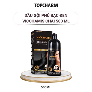 Dầu gội phủ bạc gội là đen VICCHAMIS - Phủ bạc hiệu quả, tóc chắc khỏe - TOPCHARM