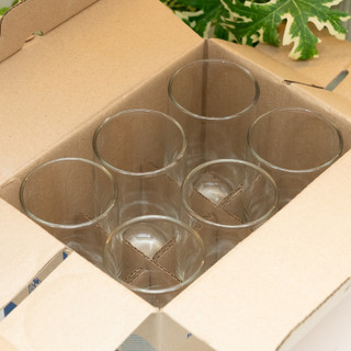 Bộ 6 ly cốc thủy tinh U Glass 290ml kiểu lỡ đáy bầu - BUG335, thủy tinh cao cấp