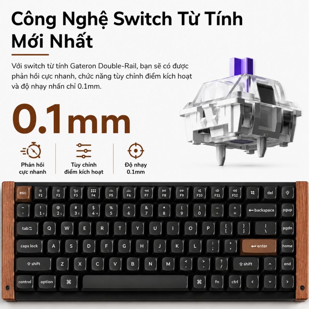 Bàn phím cơ Keychron K2 HE Special Edition Chính Hãng [Hoả tốc]