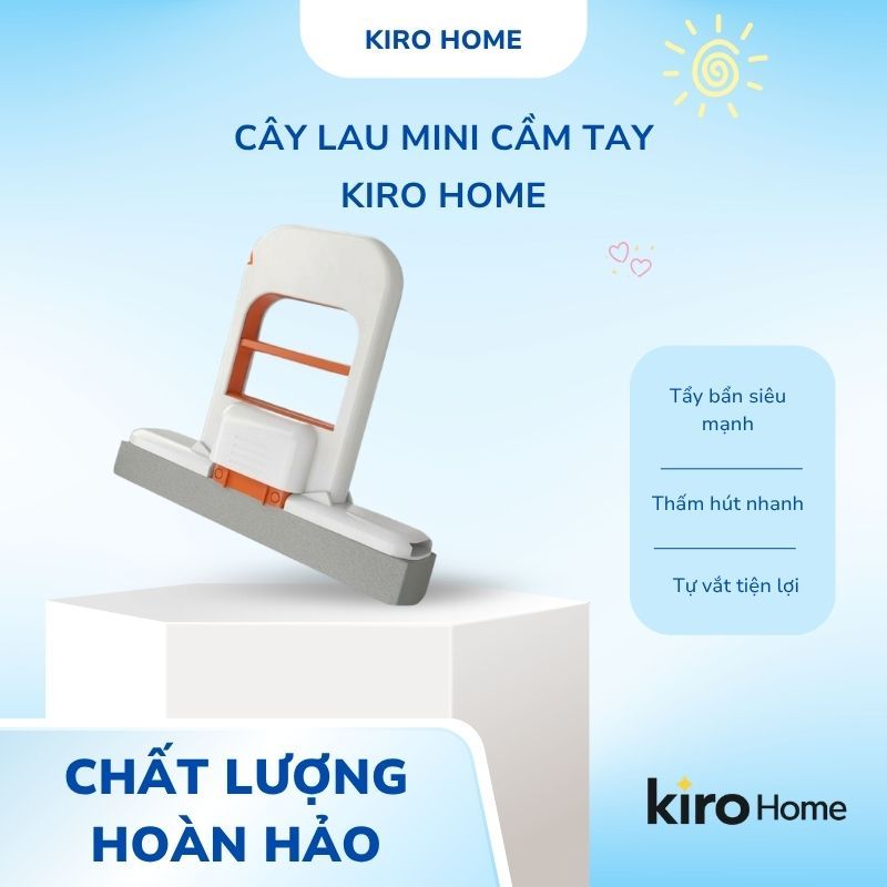 Chổi Lau Bàn Bếp Mini Cầm Tay Tự Vắt, Dụng Cụ Gạt Nước Mặt Bàn Khô Nhanh Chống Dính Dầu Mỡ