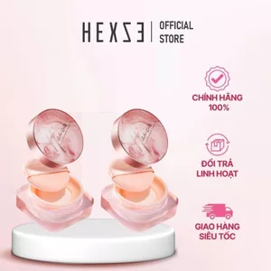 COMBO 2 hũ phấn phủ bột siêu mỏng nhẹ HEXZE 7g + 7g kiềm dầu, chống thấm nước, giữ lớp trang điểm