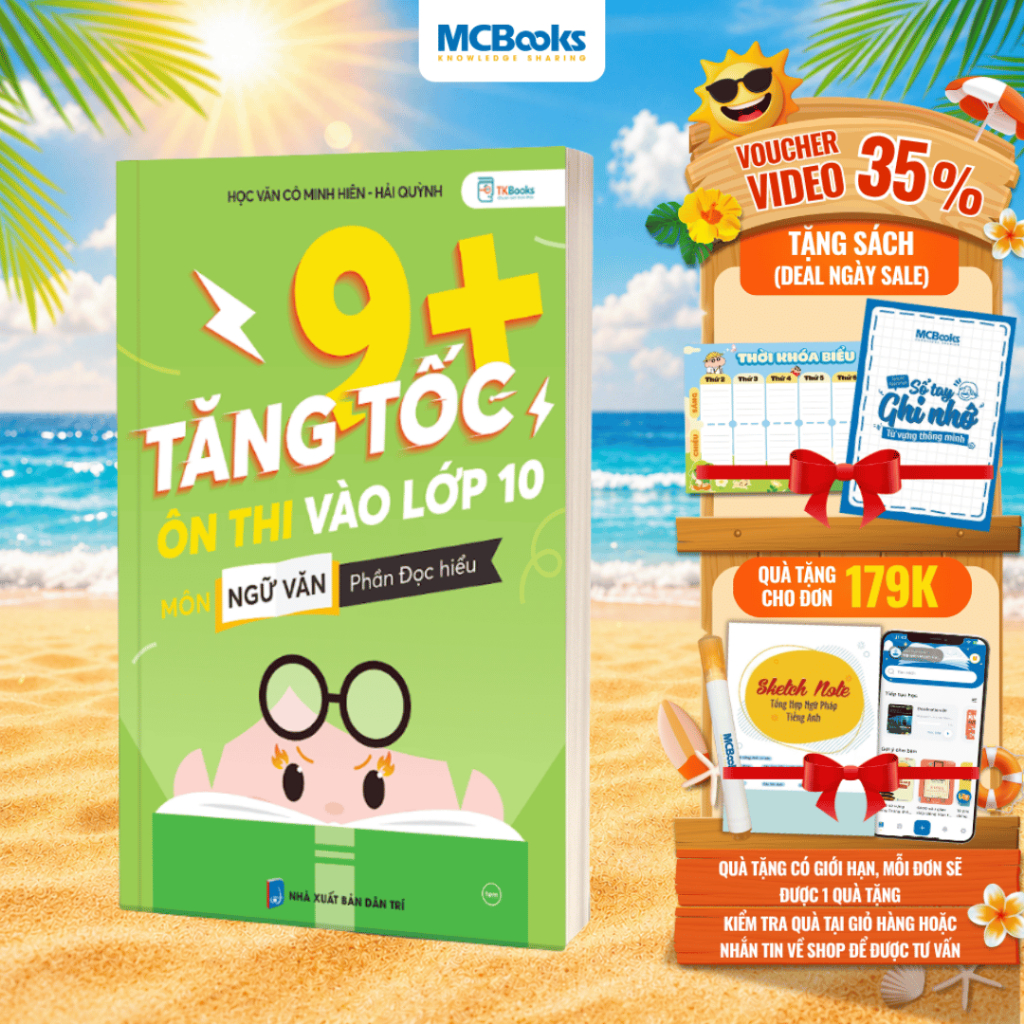 Sách - Tăng Tốc 9+ Ôn Thi Vào Lớp 10 Môn Ngữ Văn - Phần: Đọc hiểu