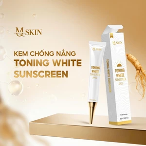 TONING WHITE SUNSCREEN MQSKIN – KEM CHỐNG NẮNG NÂNG TONE NHÂN SÂM SPF50+ BẢO VỆ DA, HỖ TRỢ DƯỠNG SÁNG