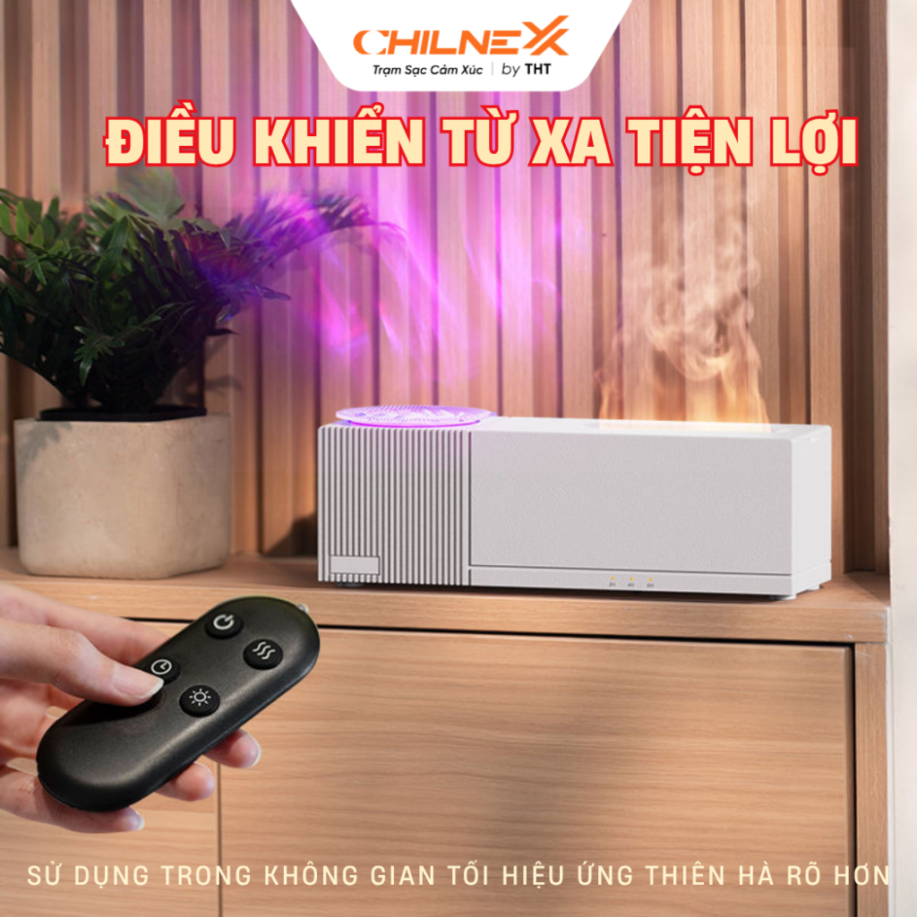Máy xông tinh dầu thiên hà A2 CHILNEXX [01] khuếch tán tinh dầu có đèn galaxy thiên hà trang trí làm đèn ngủ decor