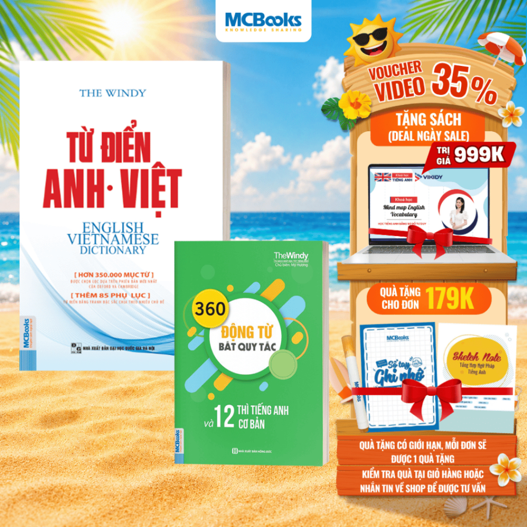 Sách - Combo Từ Điển Anh Anh Việt Và 360 Động Từ Bất Quy Tắc Và 12 Thì Cơ Bản Trong Tiếng Anh