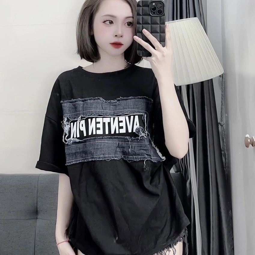 Áo Thun Tay Lỡ Nam Nữ Dáng Rộng Thun Cotton Co Dãn 4 Chiều Basic Phối Đáp Avent Mặc Đi Chơi Hotrend 2026