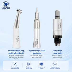 YLDENT Tay khoan nha khoa tốc độ thấp FX model BX301_A - Bộ tay chậm FX 3 chi tiết [ Hàng có vat]