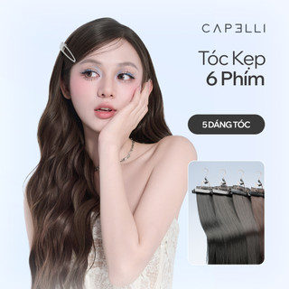 Bộ Tóc Kẹp 6 Phím Sợi Tơ CAPELLI - KOC x Tóc Mây Mềm Nhẹ