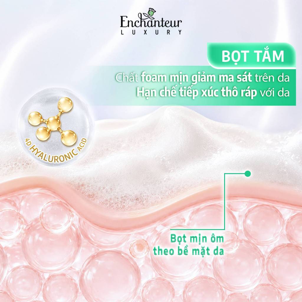 [SPD KOL x Enchanteur] Trải Nghiệm Tắm Cao Cấp Enchanteur Chiết Xuất Hoa Trà/ Mẫu Đơn + 4D Hyaluronic Acid 400ml-450ml