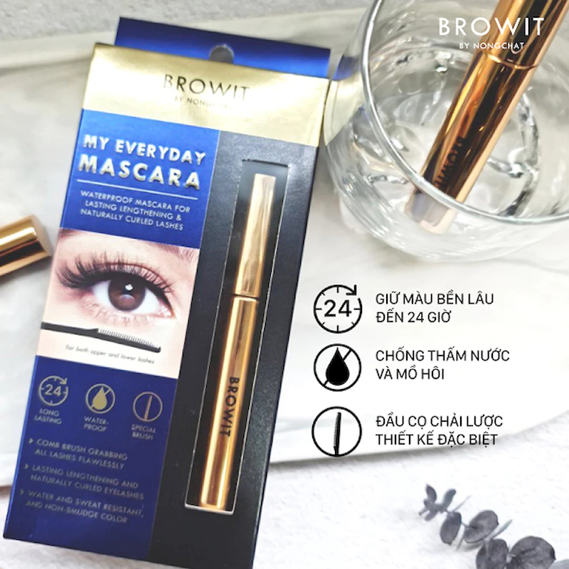 Chuốt Mi Browit By Nongchat My Everyday Làm Mi Tơi Dài, Cong Tự Nhiên, Không Lem Không Trôi - Ever Queen