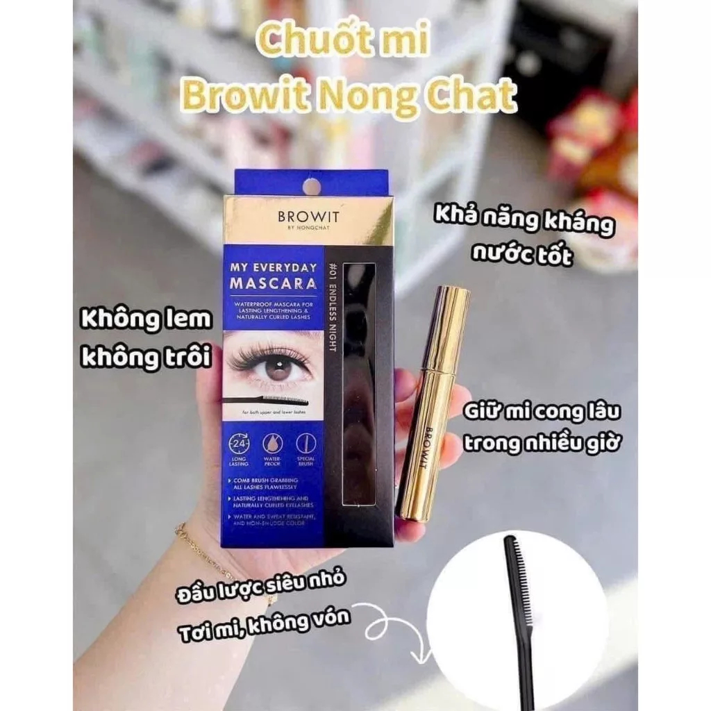 Chuốt Mi Browit By Nongchat My Everyday Làm Mi Tơi Dài, Cong Tự Nhiên, Không Lem Không Trôi - Ever Queen