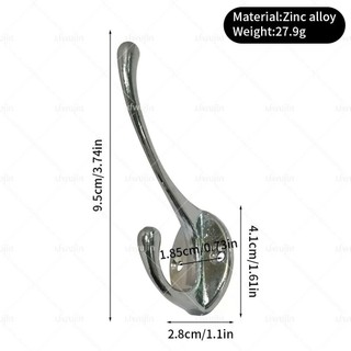 Móc treo kim loại gắn tường Oabu 10cm phong cách cổ điển vintage 07a bạc