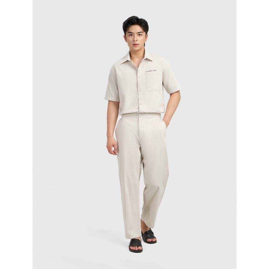 Quần dài nam CANIFA quần công sở chất cotton basic dáng suông 8BP26S003
