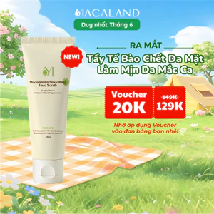 Tẩy Tế Bào Chết Da Mặt Mắc Ca 120g Làm Mịn Da Macaland - Macadamia Smoothing Face Scrub