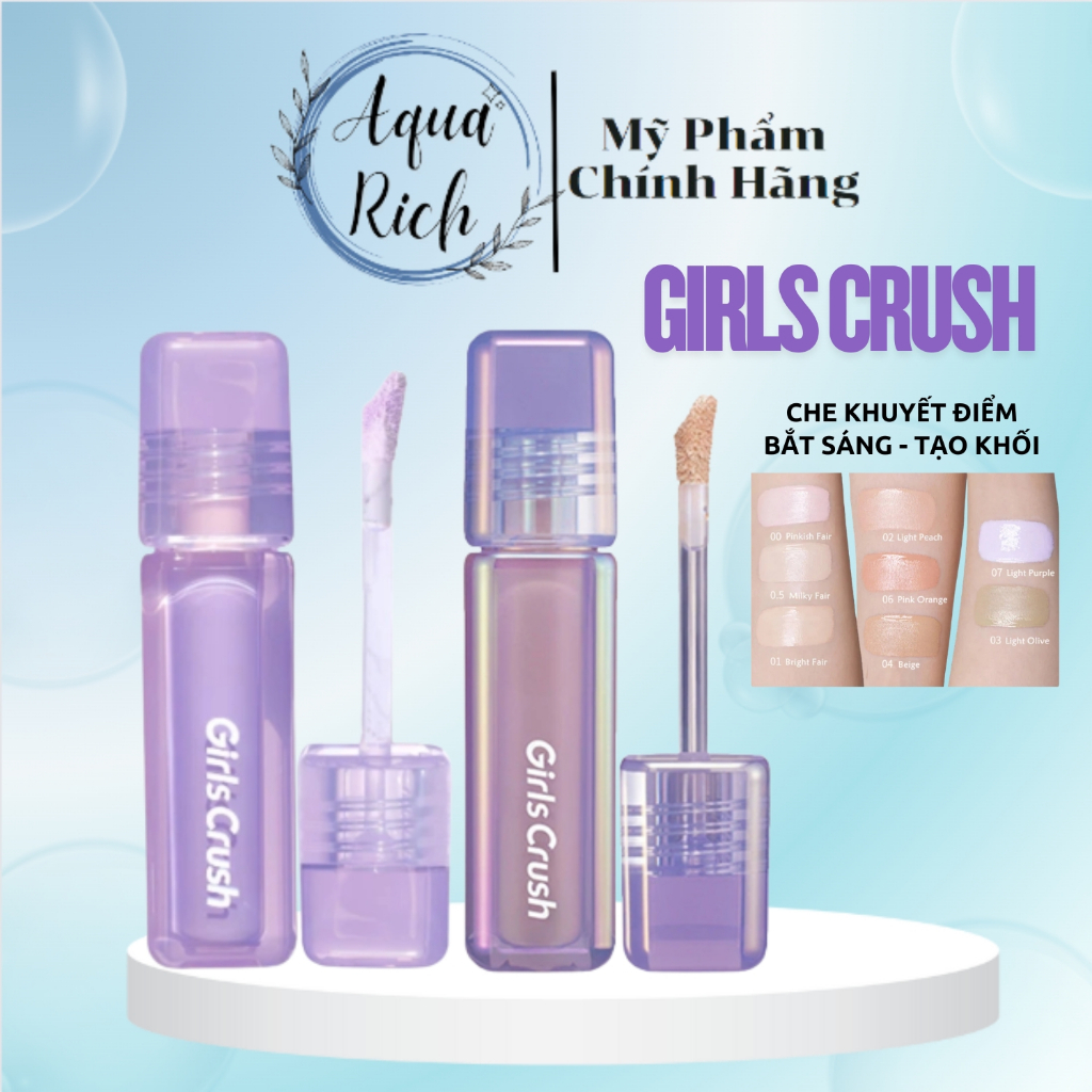 Che Khuyết Điểm - Tạo Khối - Bắt Sáng Girls Crush Water Velvet Concealer Dạng Kem