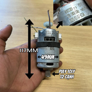 Mô Tơ 7571 220V / 120v AC – Motor Điện 220V / 120v Trục Cốt Lớn, Lực Khỏe - Puly 10ly 12 Cạnh