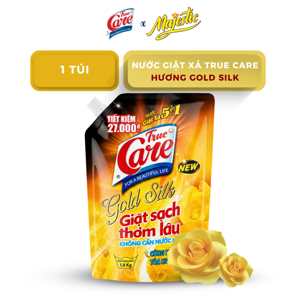 Combo 2 Túi 1.8Kg Nước Giặt Xả True Care 5in1 (Tổng 3.6kg/2Túi)