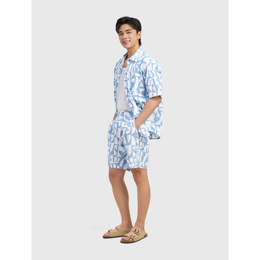 Quần short nam CANIFA form gọng gàng chất liệu cotton mềm mại đứng form 8BS26S014