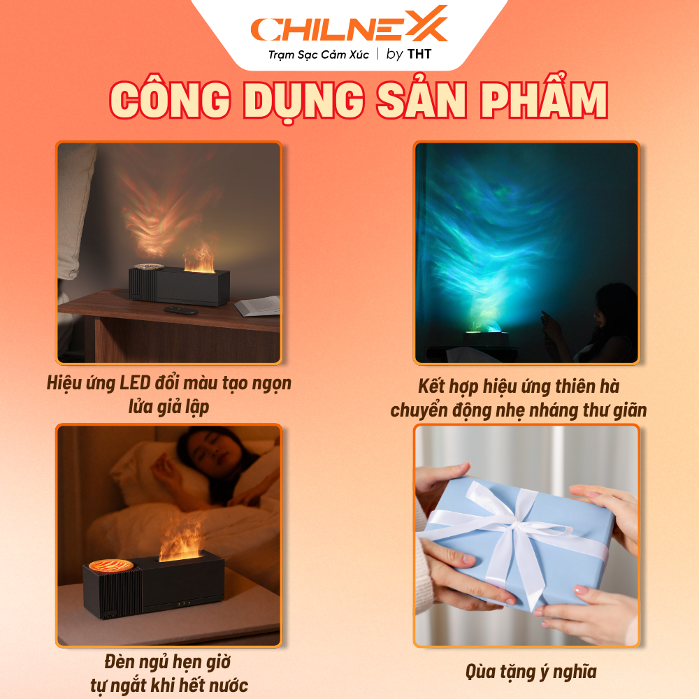 Máy xông thiên hà A2 CHILNEXX[02] máy khếch tán tinh dầu đèn thiên hà decor chill Làm đèn ngủ hẹn giờ quà tặng cao cấp