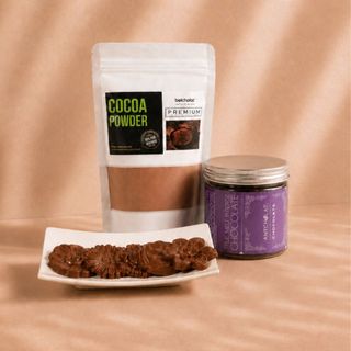 Belcholat Daily Cacao Set – Bột Cacao Nguyên Chất 135g + Socola True Melt Intense 150g Đậm Vị Ít Ngọt