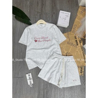 PHẠM THÙY SHOP: SET BỘ CHẤT COTTON NHẬT THÊU CHỮ CARE ABOUT