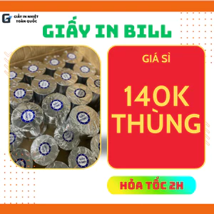 Thùng 100 Cuộn Giấy In Bill K80 K57 Giấy In Rõ Nét K80x40 - K80X80 / K57X30 - K57X45 - Giấy In Máy POS
