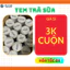 Cuộn Giấy In Tem Decal Nhiệt Trà Sữa, Dán Ly Cà Phê Cuộn 700-2000 Tem , 35 - 58mm In Rõ Nét Dính Lâu
