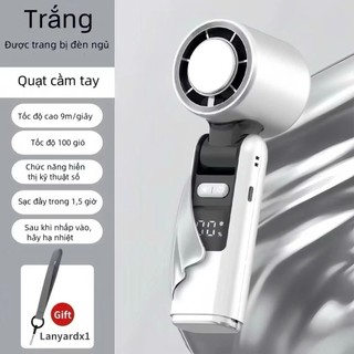 Quạt Cầm Tay Turbo Fan K8 Sò Lạnh Cực Mát 199 Cấp Độ Gió Pin 5000mAh Tích Điện Có Đèn Pin
