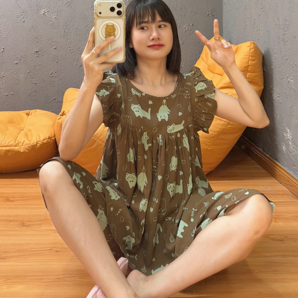 (43-90kg) Tole lửng cánh tiên 2 lớp, form chuẩn may kỹ - Nocnhasleepwear