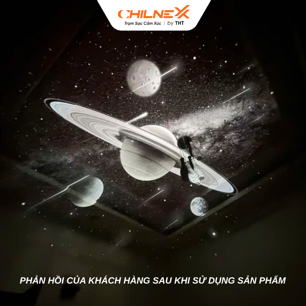 Đèn Thiên Hà V7 Pro CHILNEXX [01] 16 HIỆU ỨNG kết nối bluetooth Đèn thiên hà không gian vũ trụ đèn cho bé đèn ngủ decor