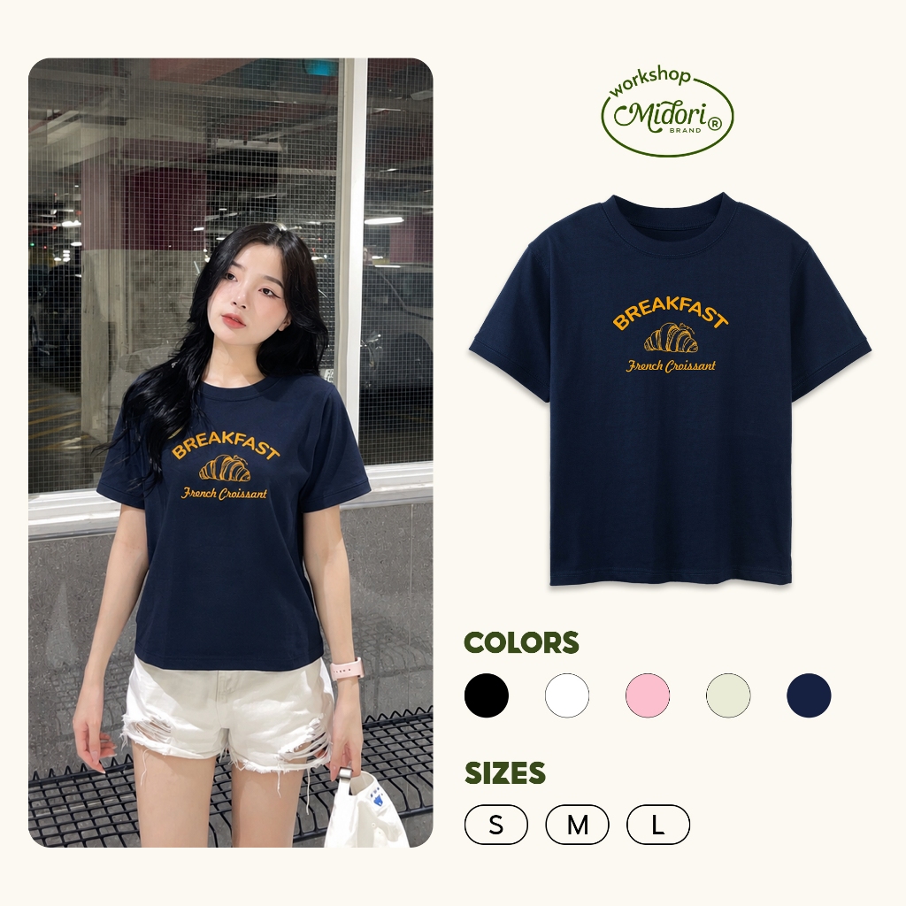 Áo Thun Baby Tee Croissant Cao Cấp Phông Nam Nữ Unisex Cotton Local Brand | MI MIDORI