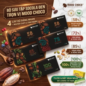 Socola Nguyên Chất Ít Đường MOOD CHOCO Đen Đắng Dark Chocolate 120 gram
