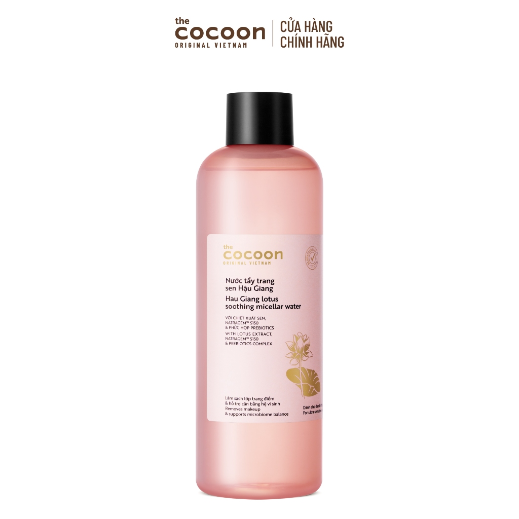[MUA 2 GIẢM 38%] Combo Sữa rửa mặt sen Hậu Giang Cocoon 500ml + Tẩy trang sen Hậu Giang Cocoon 500ml